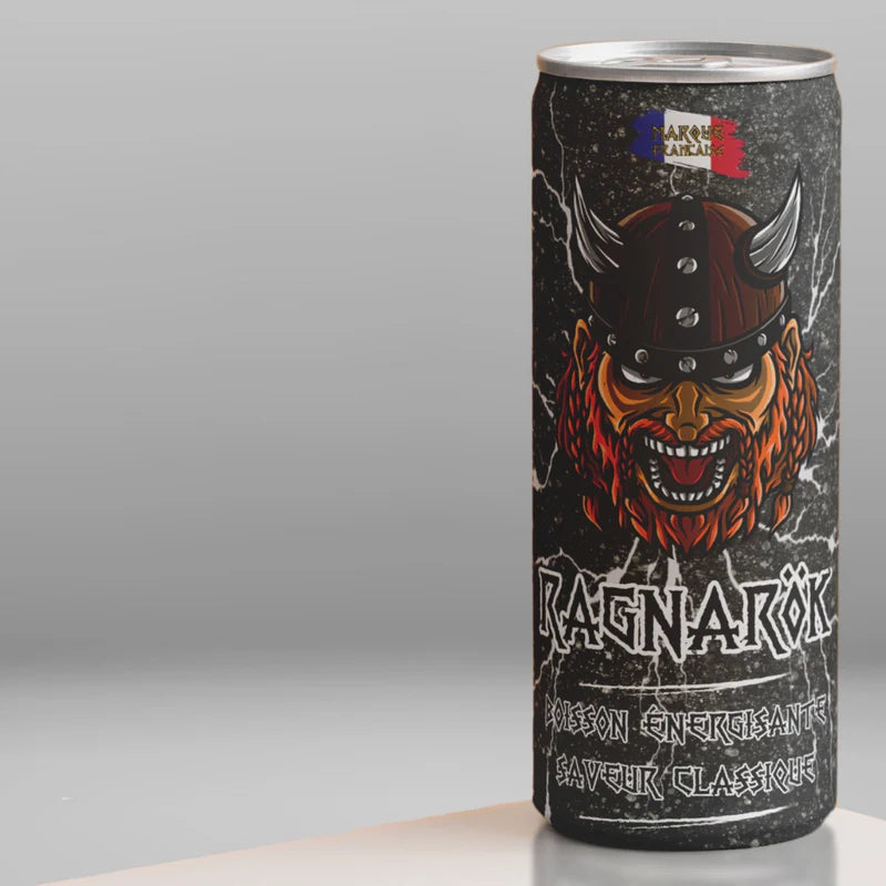 Ragnarök Energy Drink Saveur Classique - Pack de 24 Canettes et à l'Unité