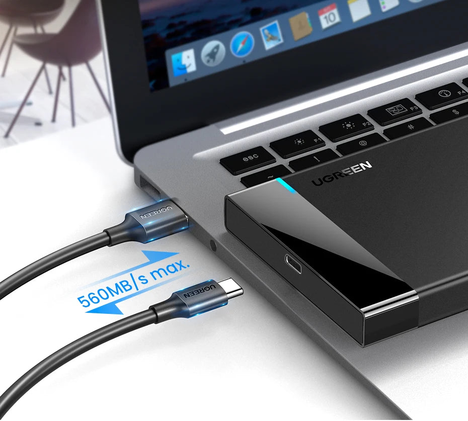 UGREEN-Boîtier HDD 2.5 SATA vers USB 3.0, pour SSD, USB C 3.1, Isabel 2