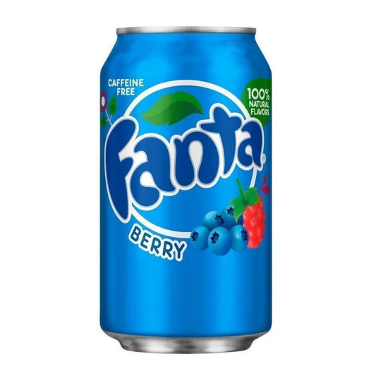 Fanta Berry - Boisson à la Myrtille Bleue 355ml (Paquet de 12 ou à l'Unité)