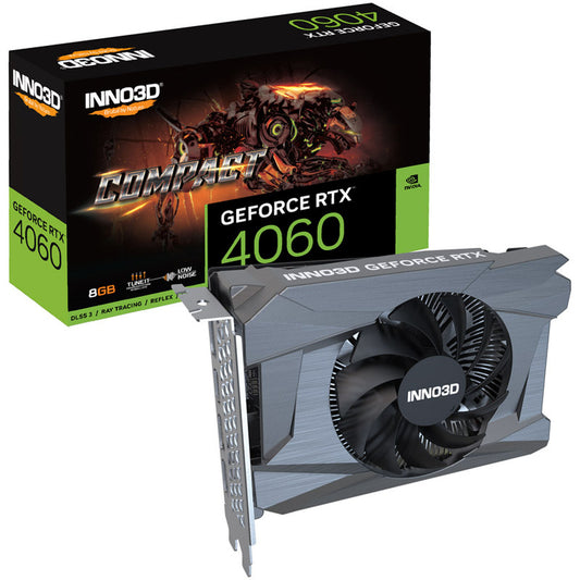 INNO3D GeForce RTX 4060 Compact, 8192 MB GDDR6 | Gaming Graphics Card