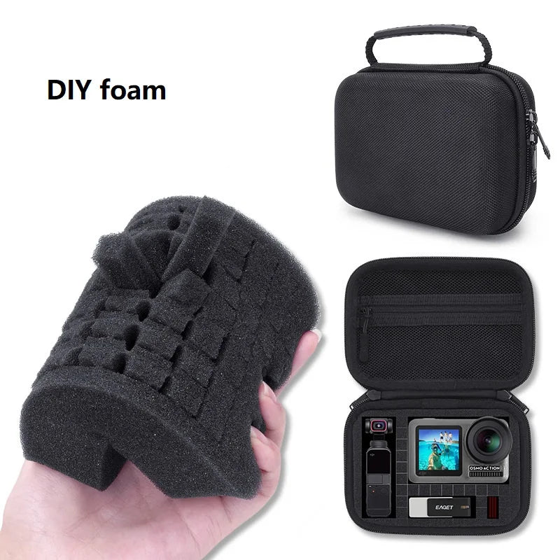 Sac de rangement portable antichoc pour GoPro 10 et 9 - Étui de protection pour accessoires PTZ, disque dur, et plus