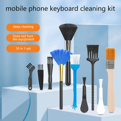 Kit de Brosses de Nettoyage 10 Pièces pour Clavier, Ordinateur Portable, Téléphone et Accessoires