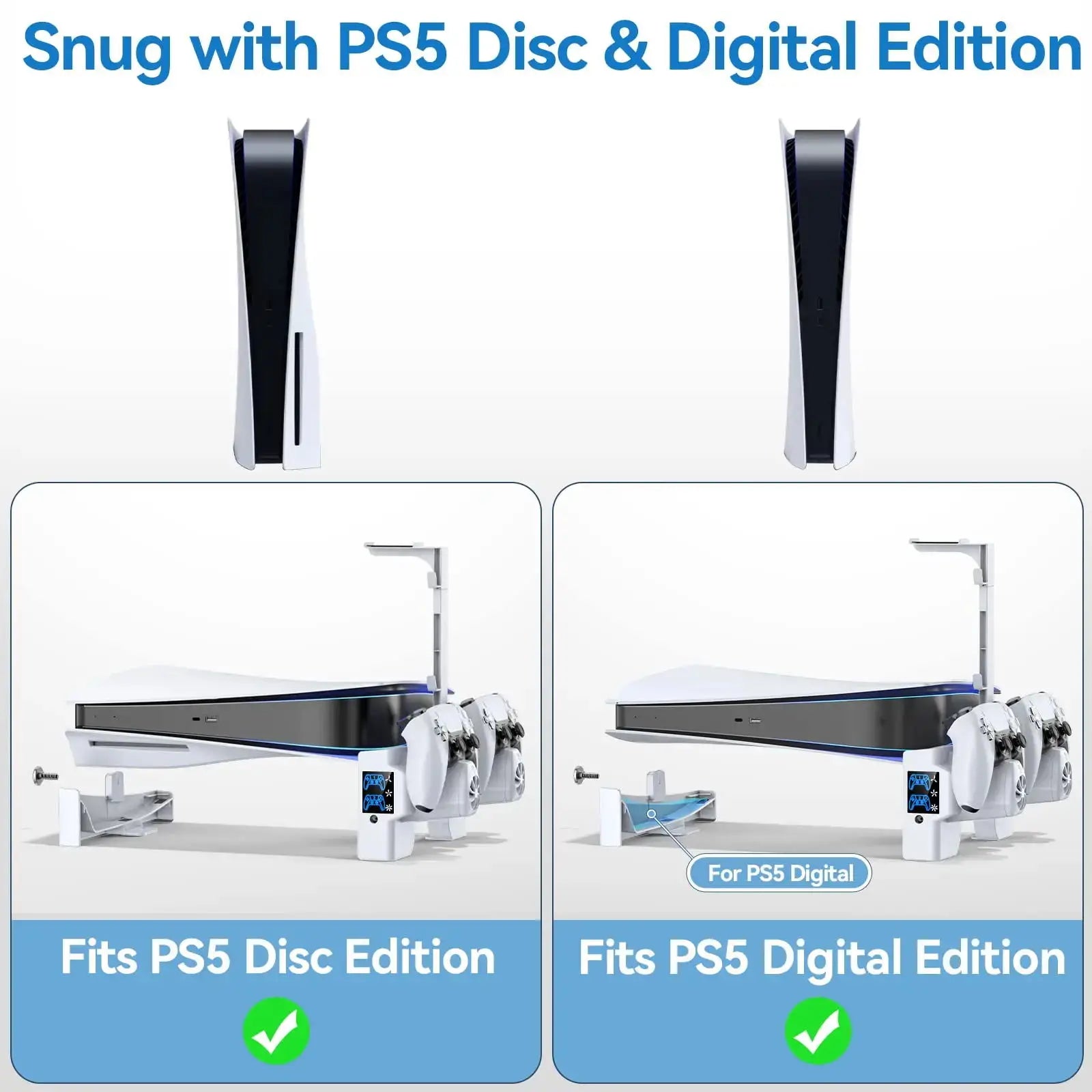 Station de Charge et Support Horizontal avec Refroidissement à 3 Niveaux pour PS5 🎮.