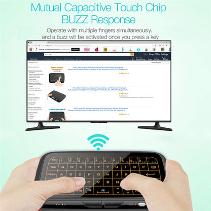 Mini Clavier Tactile Sans Fil H18 – 2.4GHz, Rétroéclairé, QWERTY avec Pavé Tactile et Air Mouse