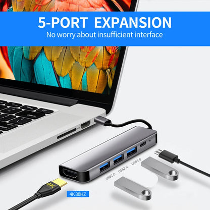 Rankman – Adaptateur USB C vers HDMI 4K avec Ports USB 3.0 et PD