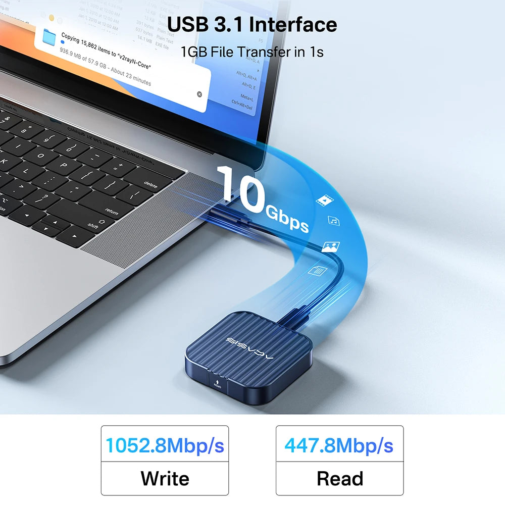 Acasis - Boîtier SSD NVMe M.2 2230 USB C 3.1 - 10 Gbps Compatible MagSafe