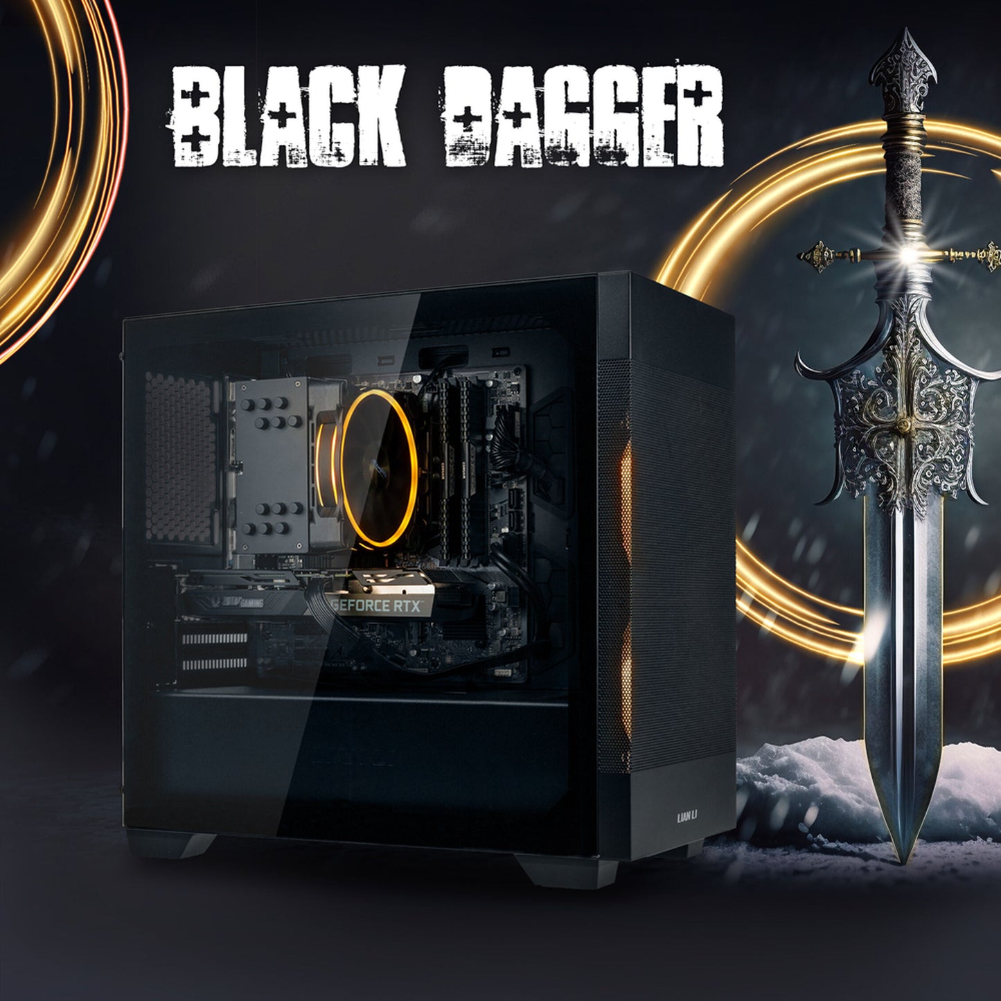 Gaming PC Black Dagger - Intel Core i5-12400F, NVIDIA GeForce RTX 4060 Ti