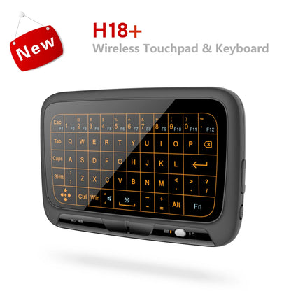 Mini Clavier Tactile Sans Fil H18 – 2.4GHz, Rétroéclairé, QWERTY avec Pavé Tactile et Air Mouse