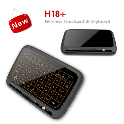 Mini Clavier Tactile Sans Fil H18 – 2.4GHz, Rétroéclairé, QWERTY avec Pavé Tactile et Air Mouse