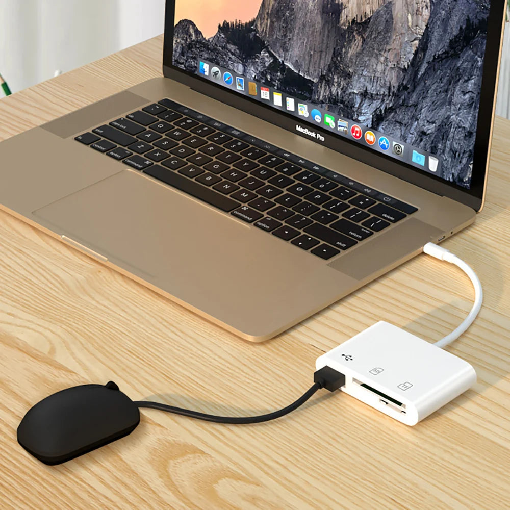 Lecteur de Cartes All-in-One avec Interface USB-C – Multi-en-1 SD/TF &amp; OTG Adapter