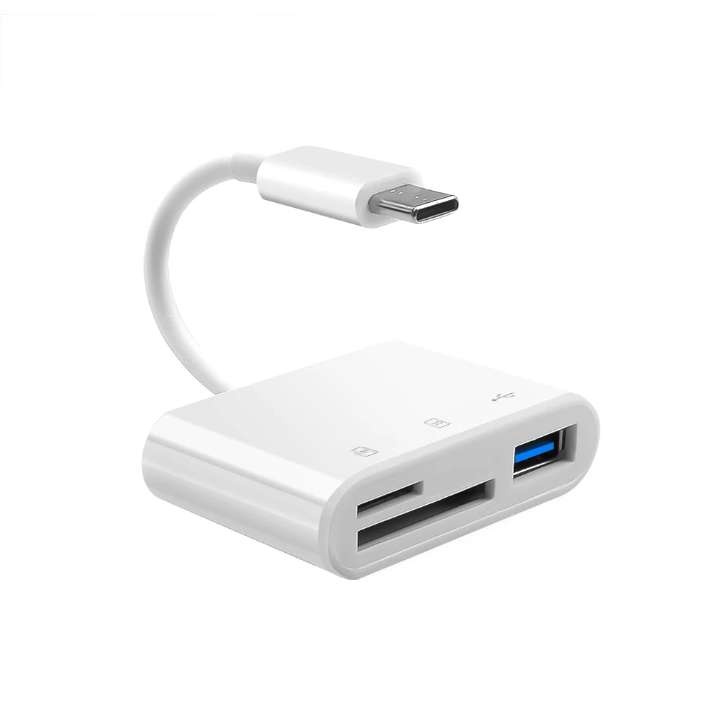 Lecteur de Cartes All-in-One avec Interface USB-C – Multi-en-1 SD/TF &amp; OTG Adapter