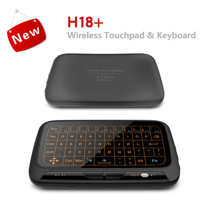 Mini Clavier Tactile Sans Fil H18 – 2.4GHz, Rétroéclairé, QWERTY avec Pavé Tactile et Air Mouse