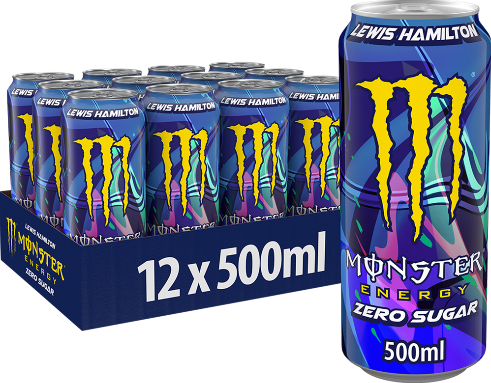 Monster Energy 44 Lewis Hamilton Sugar Free (12 x 500 ml) ou à l’unité